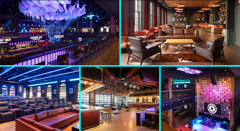 Collage image showing Category 10's unique spaces